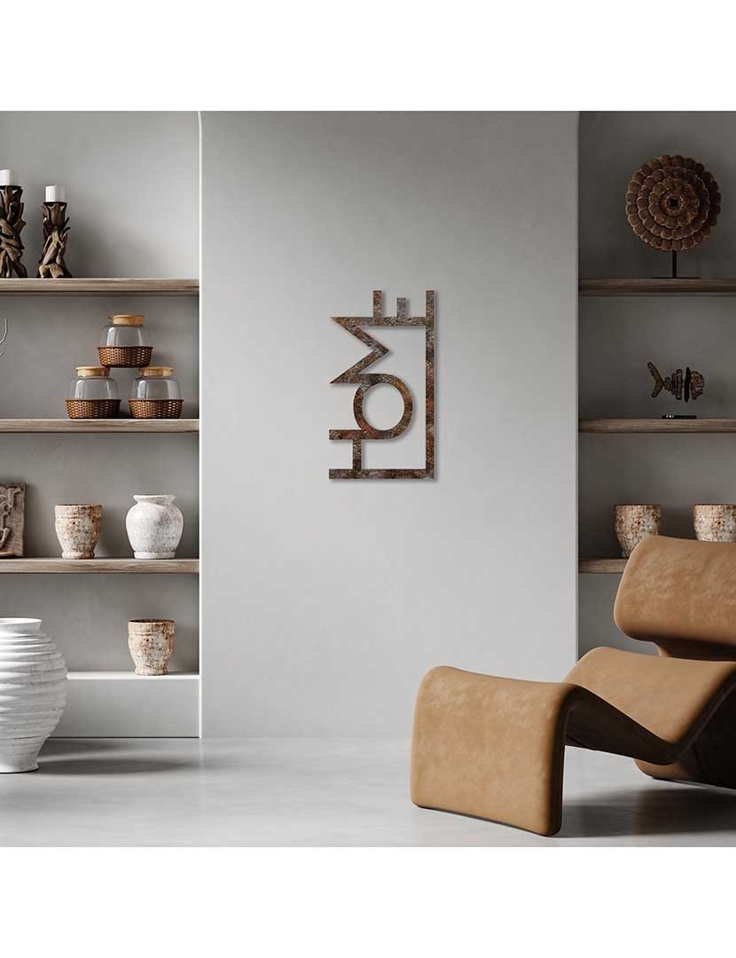 Decoração Parede Metal Home Rusty