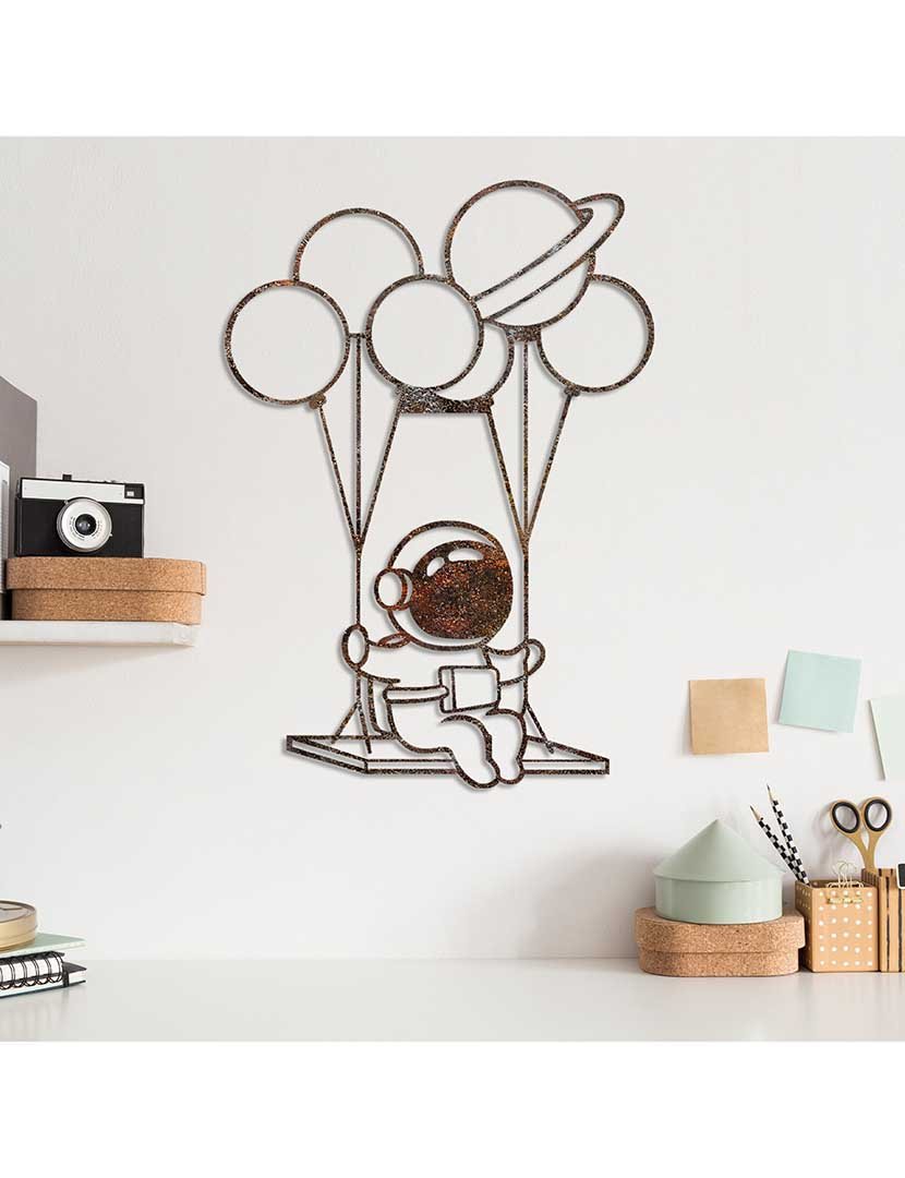 Decoração Parede Metal Astronaut