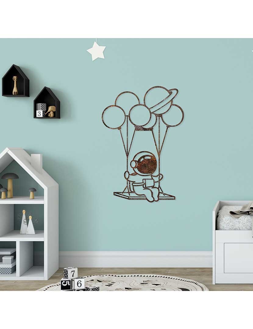 Decoração Parede Metal Astronaut