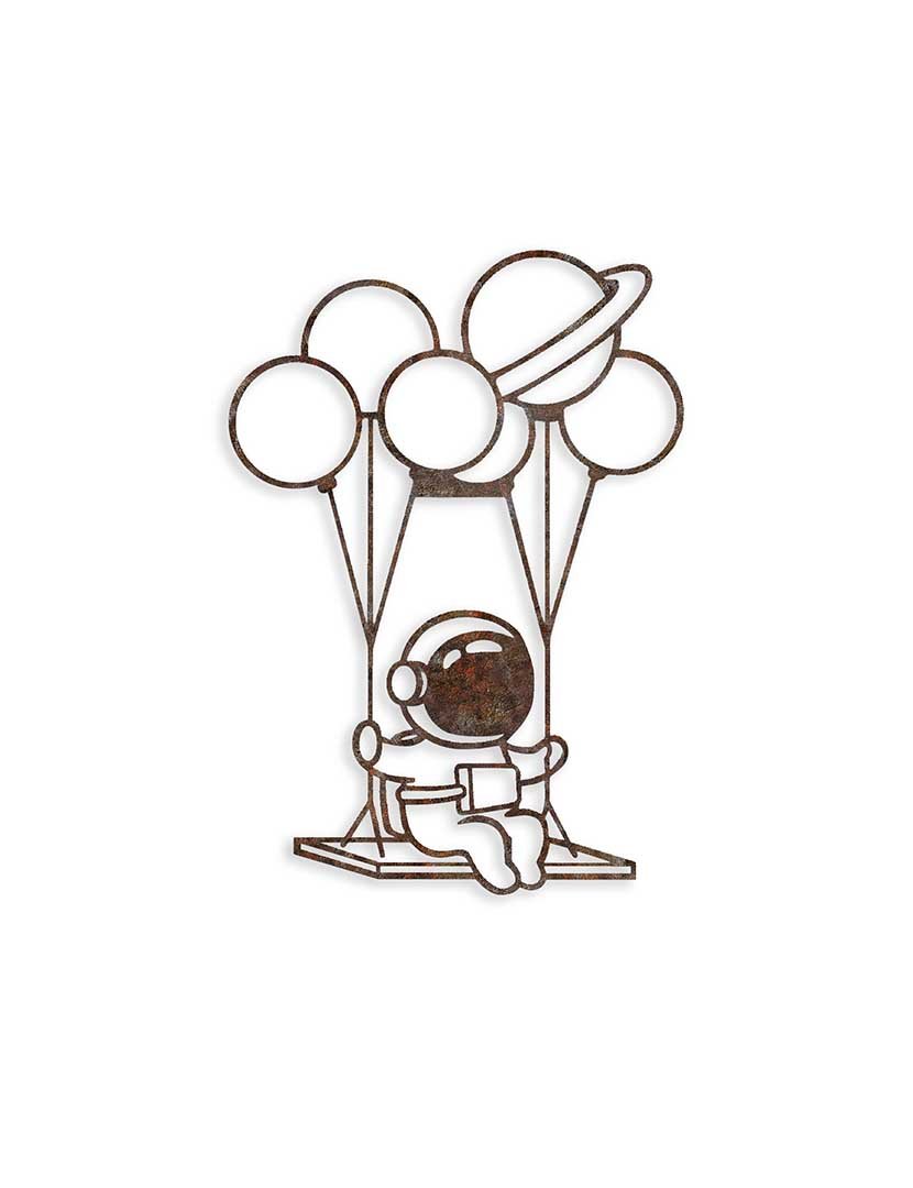 Decoração Parede Metal Astronaut