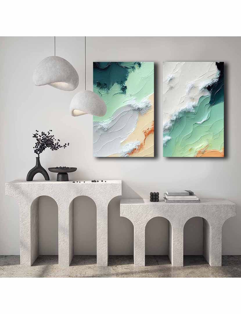 Conjunto 2 Telas Green Shapes