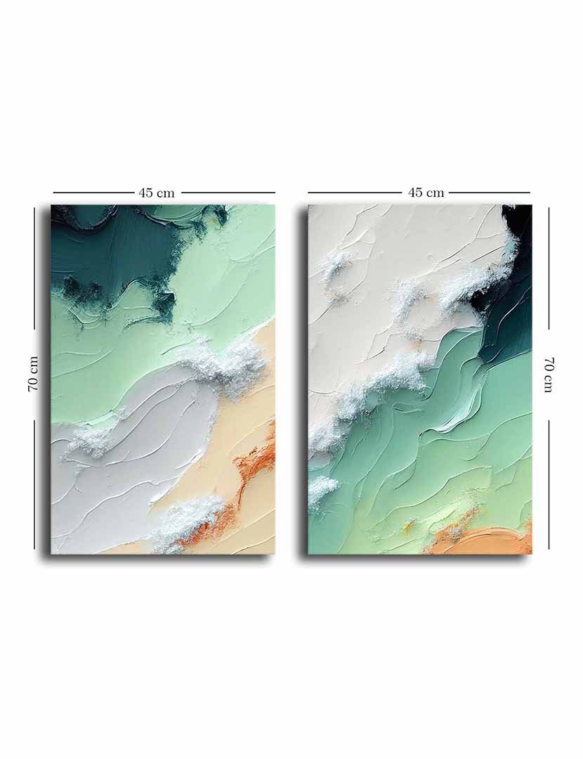 Conjunto 2 Telas Green Shapes