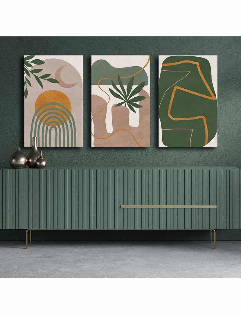 Conjunto 3 Telas Earth Shapes