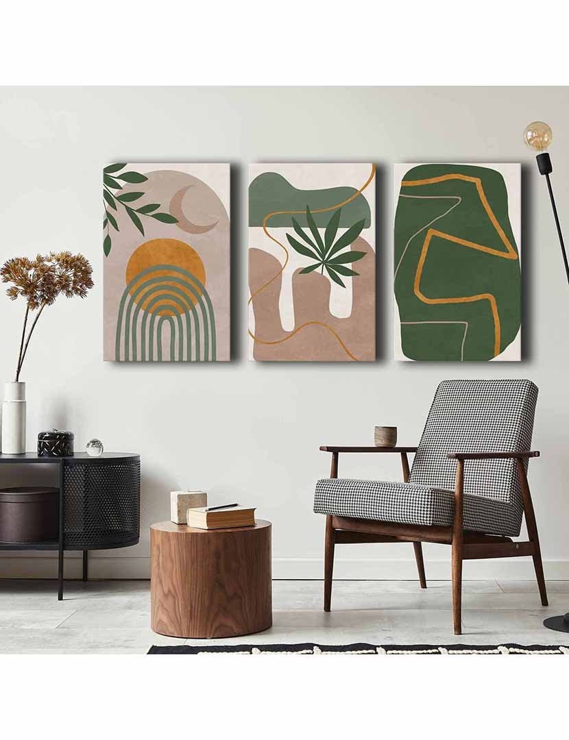 Conjunto 3 Telas Earth Shapes