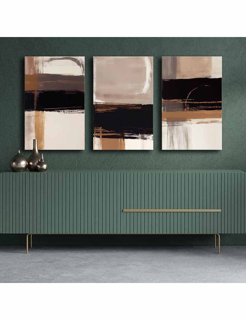 Conjunto 3 Telas Abstract Nude