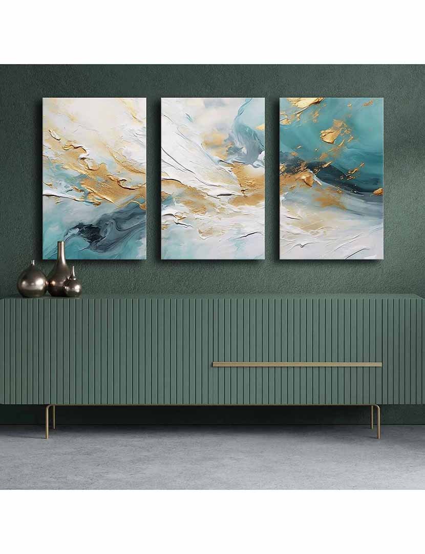 Conjunto 3 Telas Abstract Galaxy