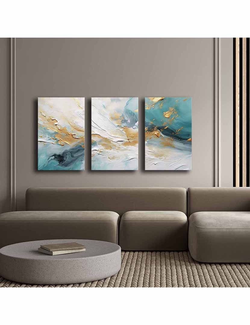 Conjunto 3 Telas Abstract Galaxy