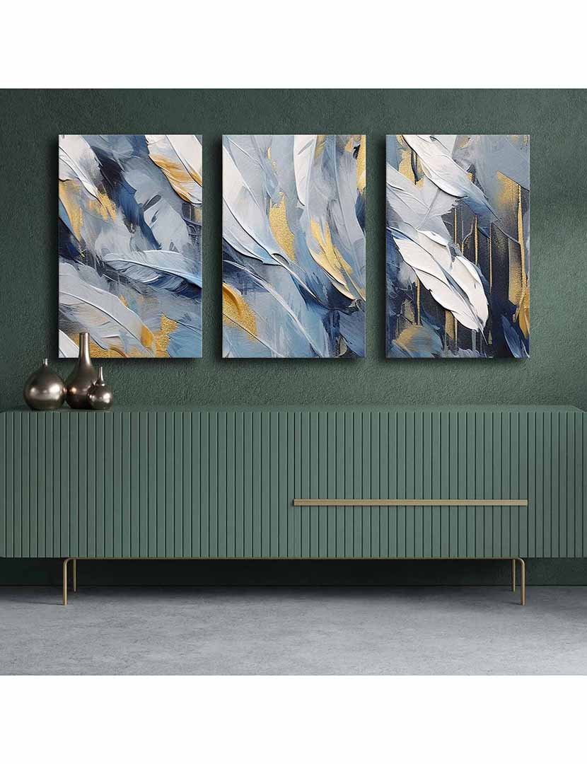 Conjunto 3 Telas Abstract Sky