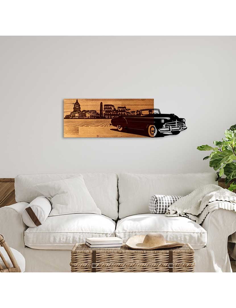 Decoração Parede Metal/Madeira Italian View