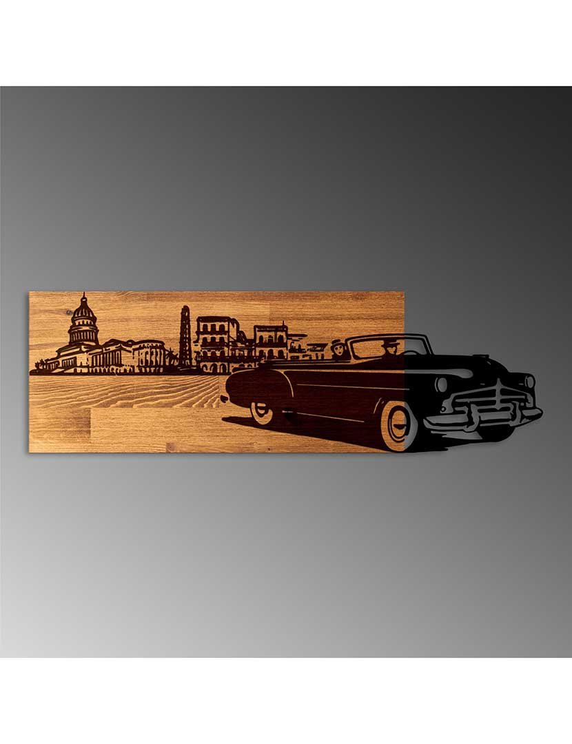 Decoração Parede Metal/Madeira Italian View