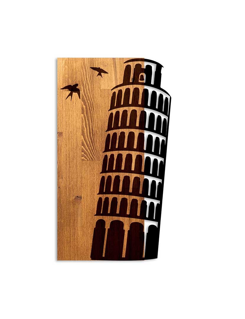 Decoração Parede Metal/Madeira Tower pf Pisa
