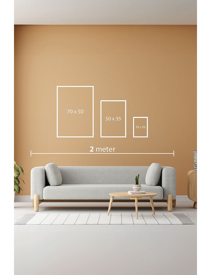 Conjunto 3 Quadros MDF Emoldurados Sun Leaves