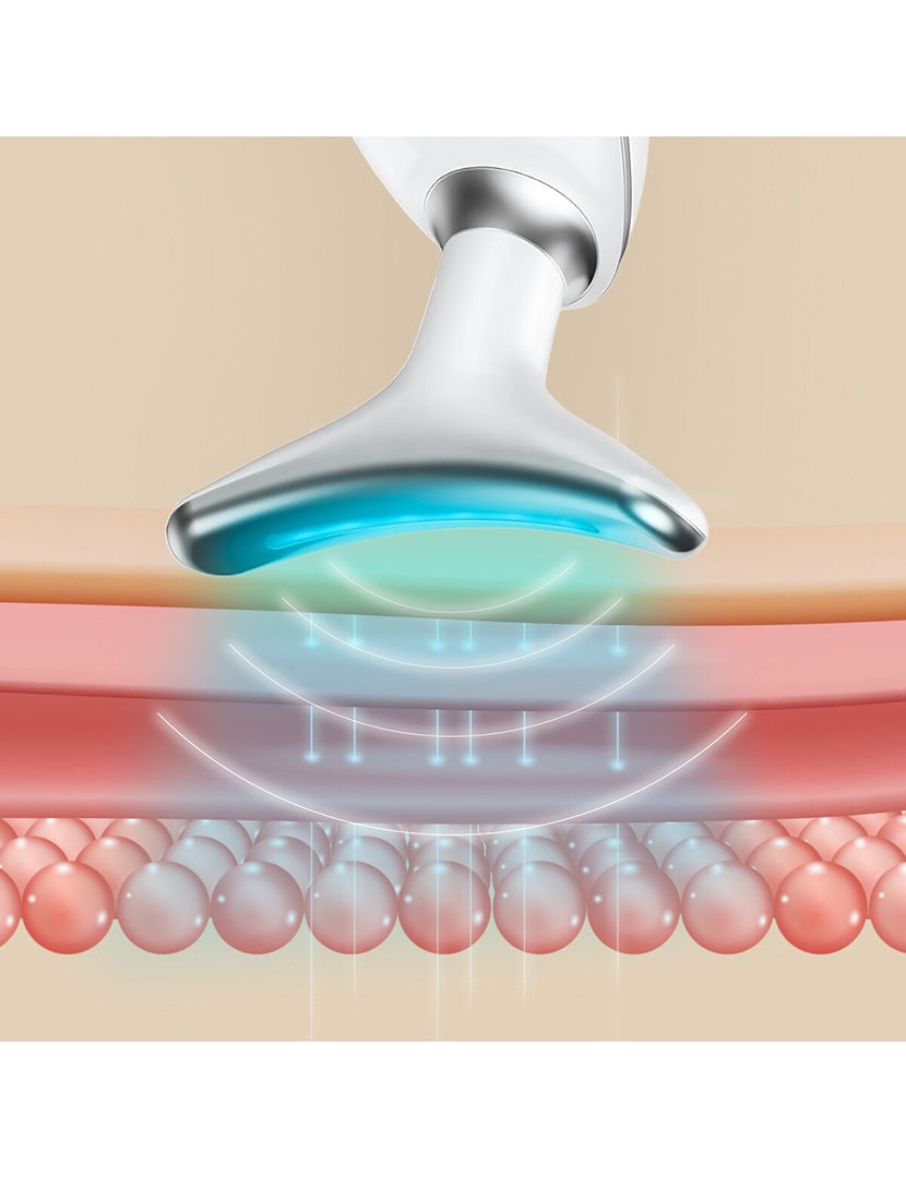 Massajador Facial Elétrico Firmador para Rosto e Pescoço com LED Selora