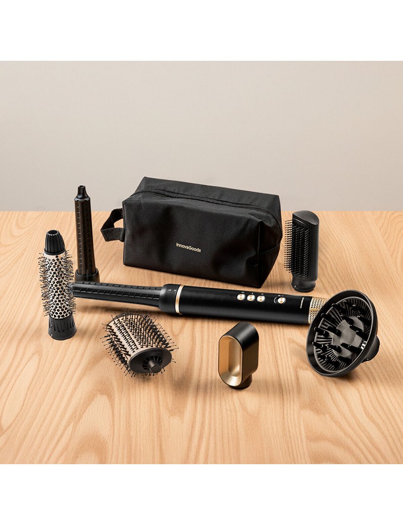 Secador de Cabelo Multifuncional Iónico e Escova Modeladora + 7 acessórios Wavify