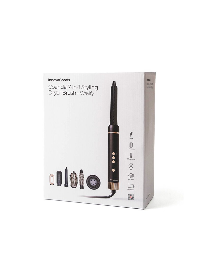 Secador de Cabelo Multifuncional Iónico e Escova Modeladora + 7 acessórios Wavify