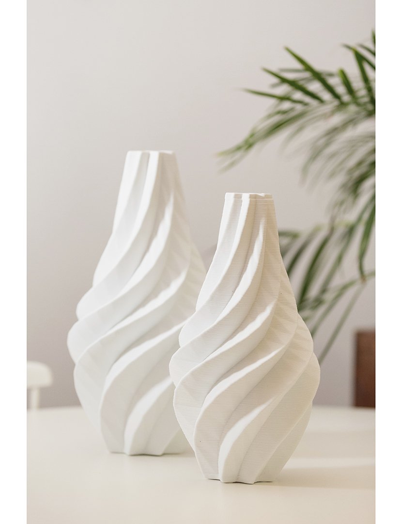 Vaso Largo 3D WIND Branco