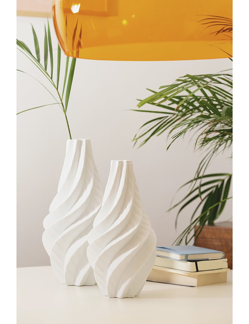 Vaso Largo 3D WIND Branco