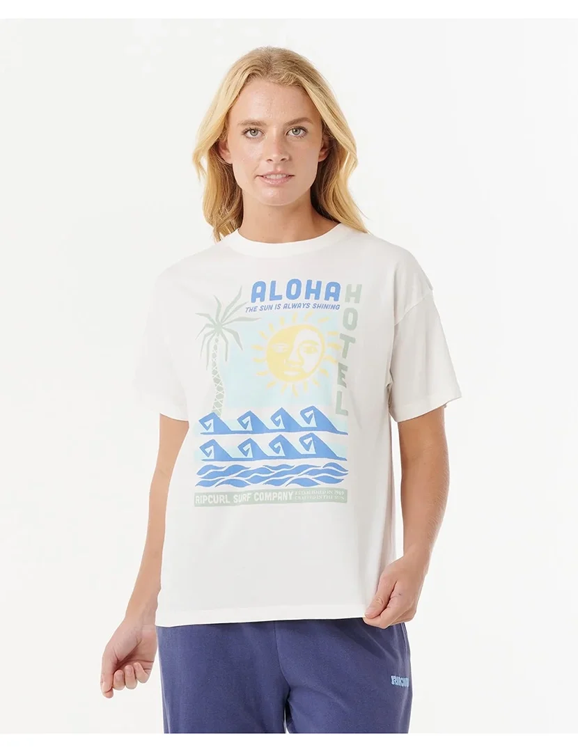 T-Shirt Aloha Hotel Branco