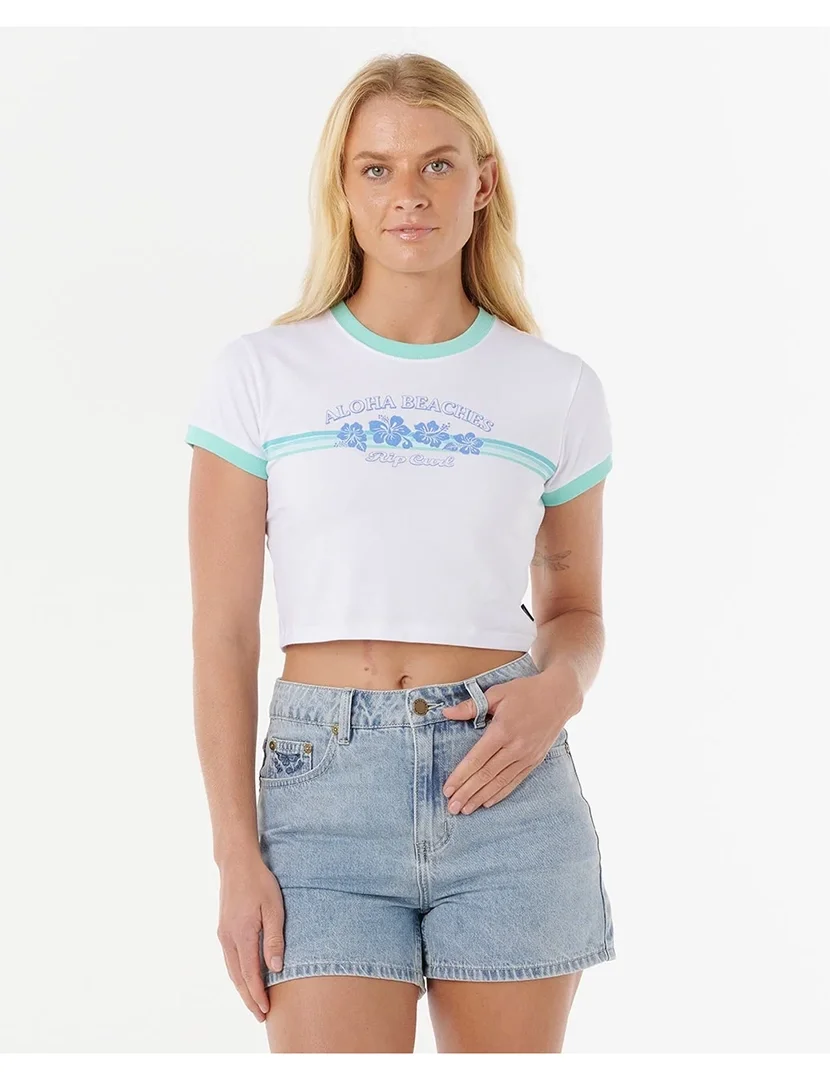 T-Shirt Cropped Keepsakes Branco