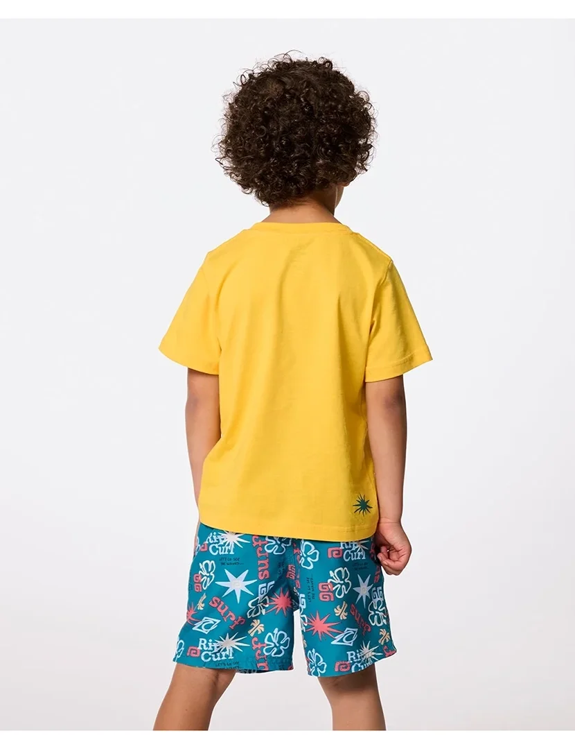 T-Shirt Let's See The Waves Amarelo