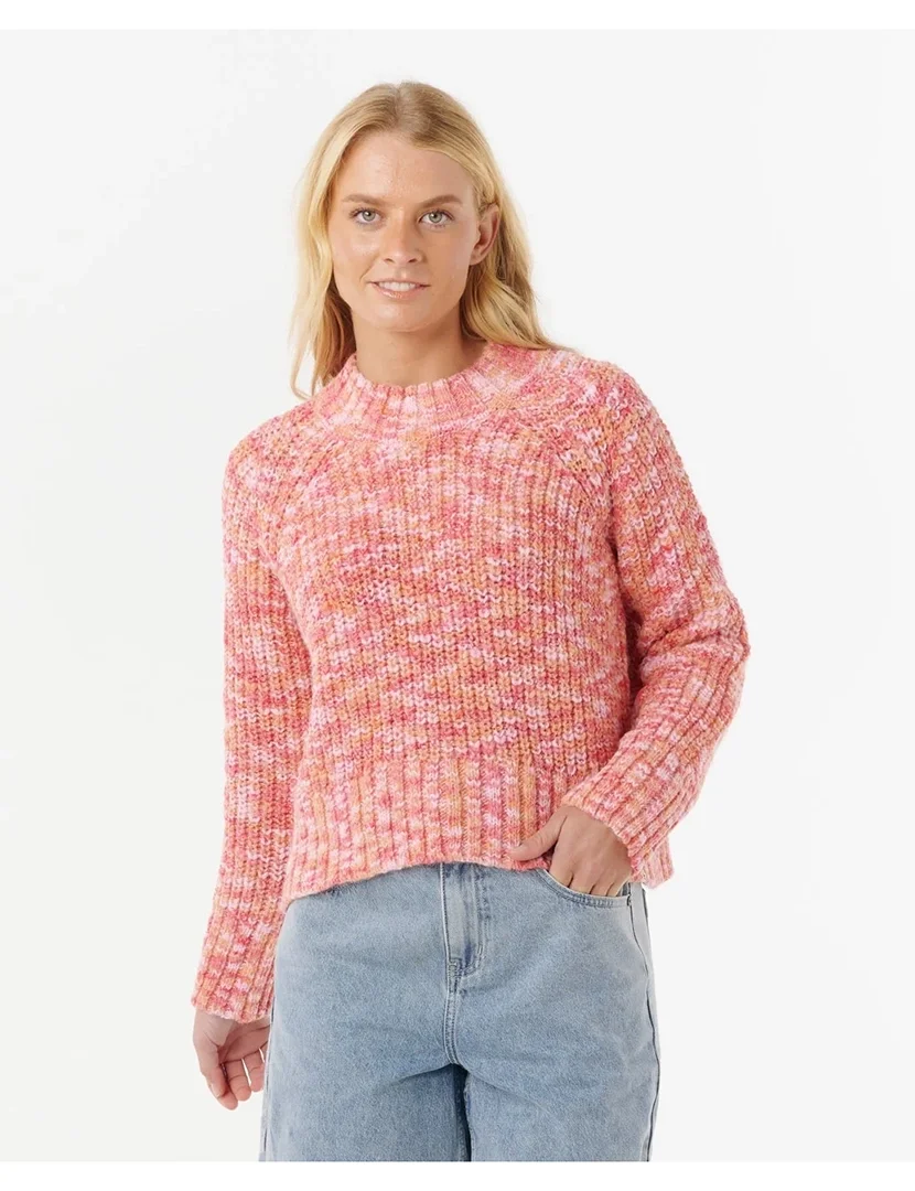 Camisola de Malha Beach Party Slub Rosa