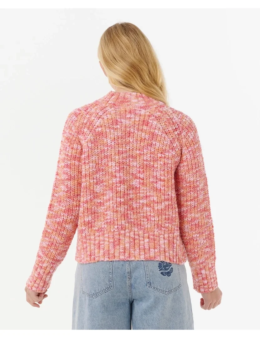 Camisola de Malha Beach Party Slub Rosa