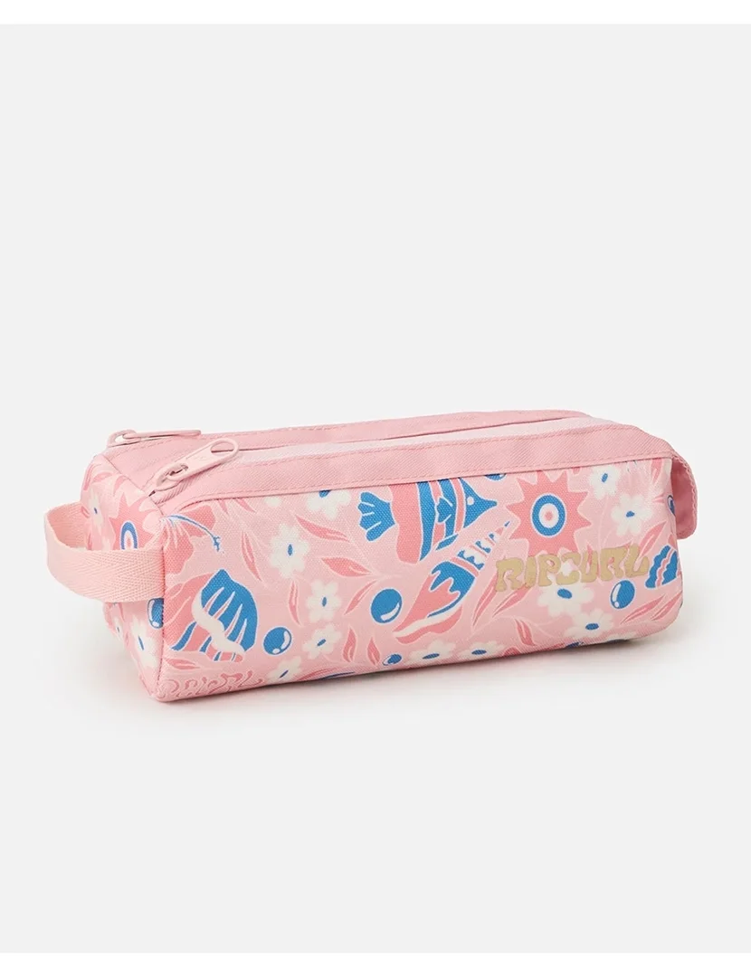 Estojo 2 Compartimentos Rosa Claro