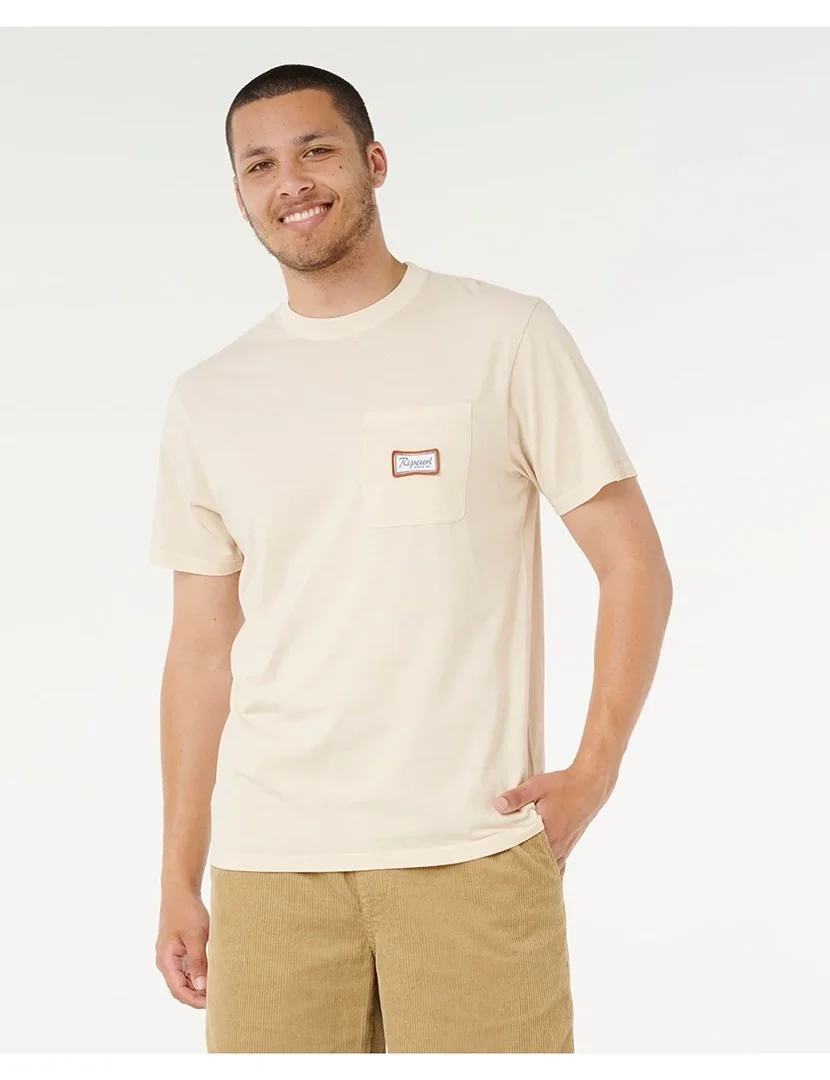 T-shirt badge Mod Cali Branco