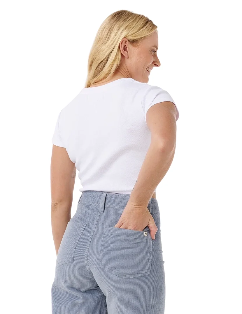 Calças Stevie Cord Cinzento