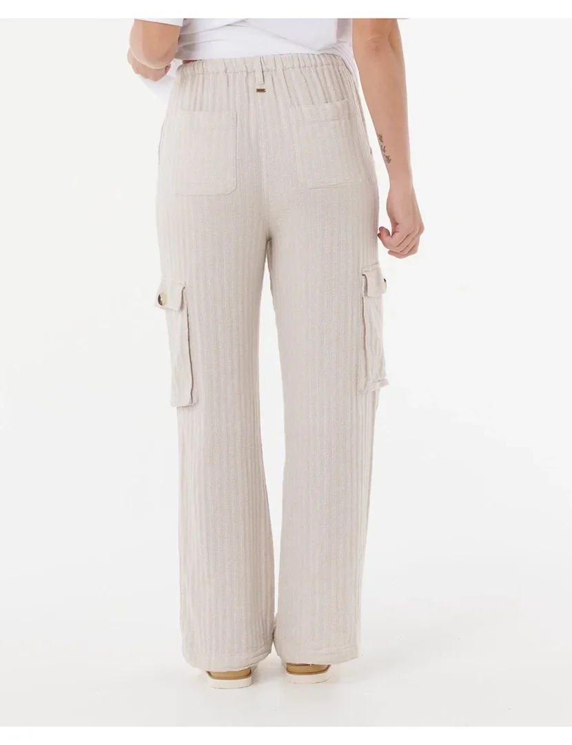 Calças Textured Oceanic Bege