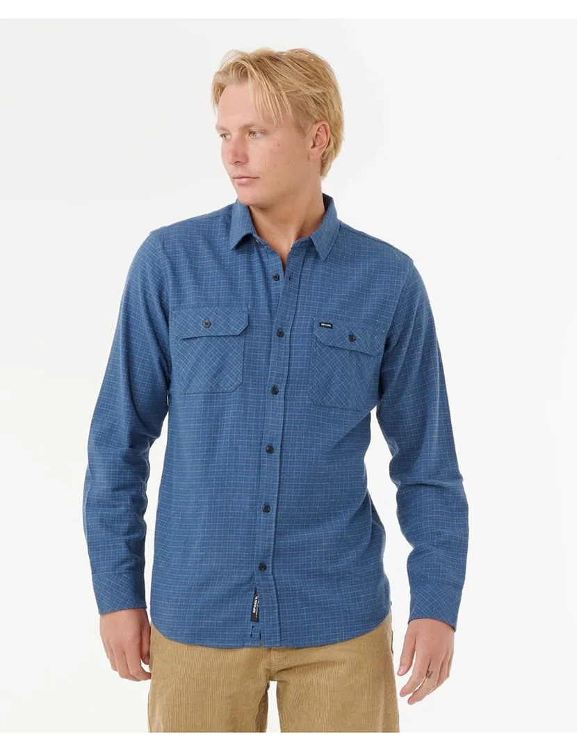 Camisa Classic Surf Checked In Flannel Azul