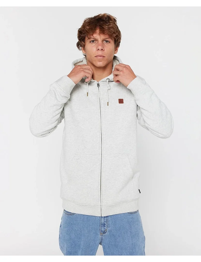 Sweatshirt zip Icons Lined Cinzento