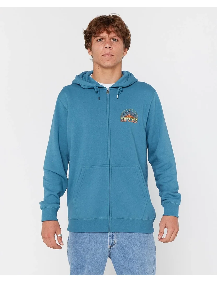 Sweatshirt zip Grateful Azul