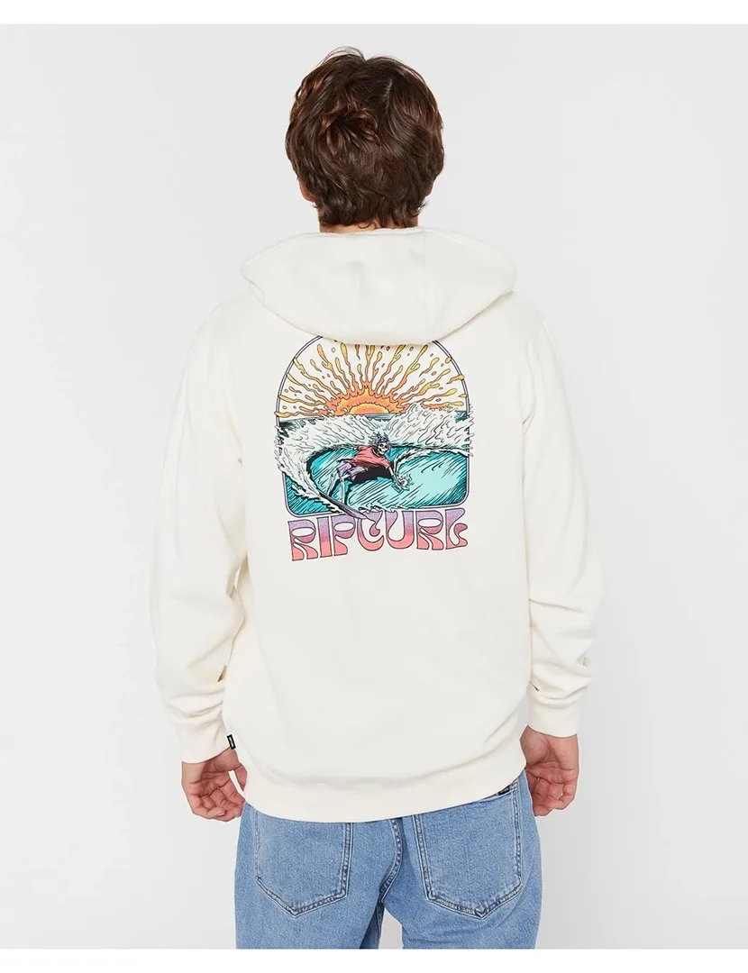 Sweatshirt zip Grateful Branco