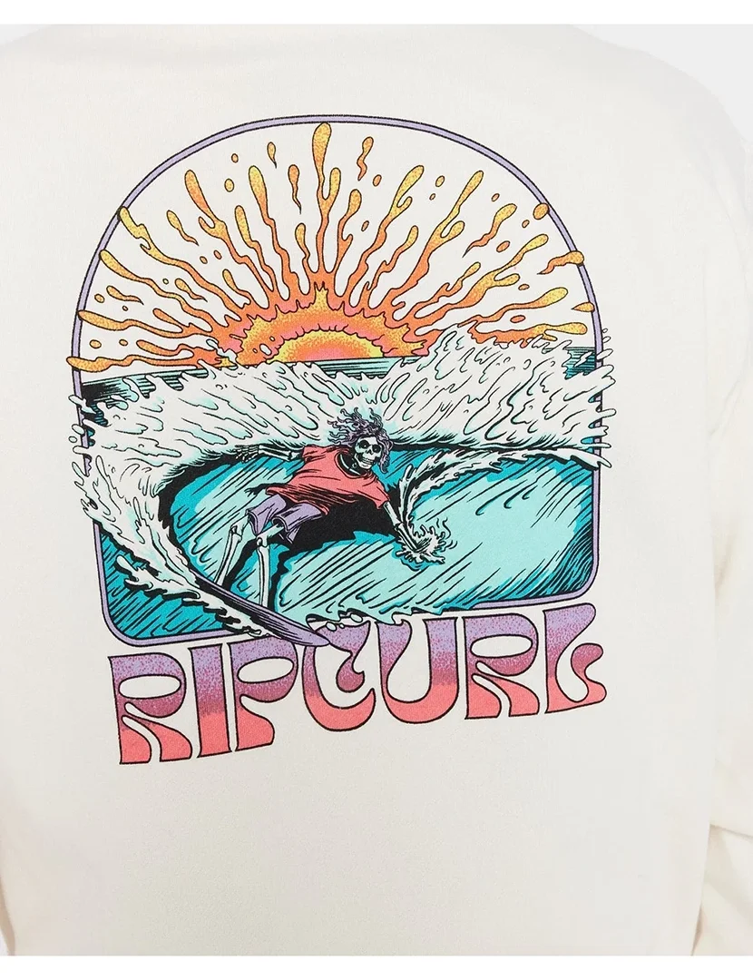 Sweatshirt zip Grateful Branco