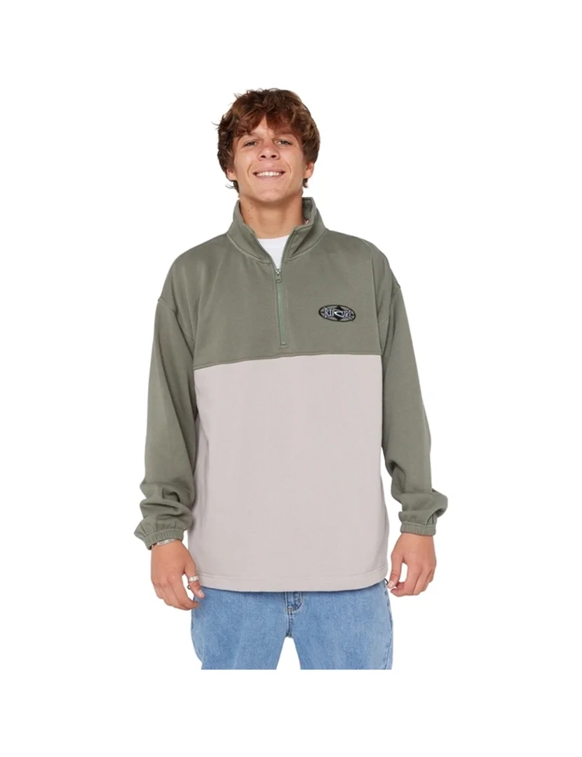 Camisola Polar Heritage Oval 1/4 Zip Verde