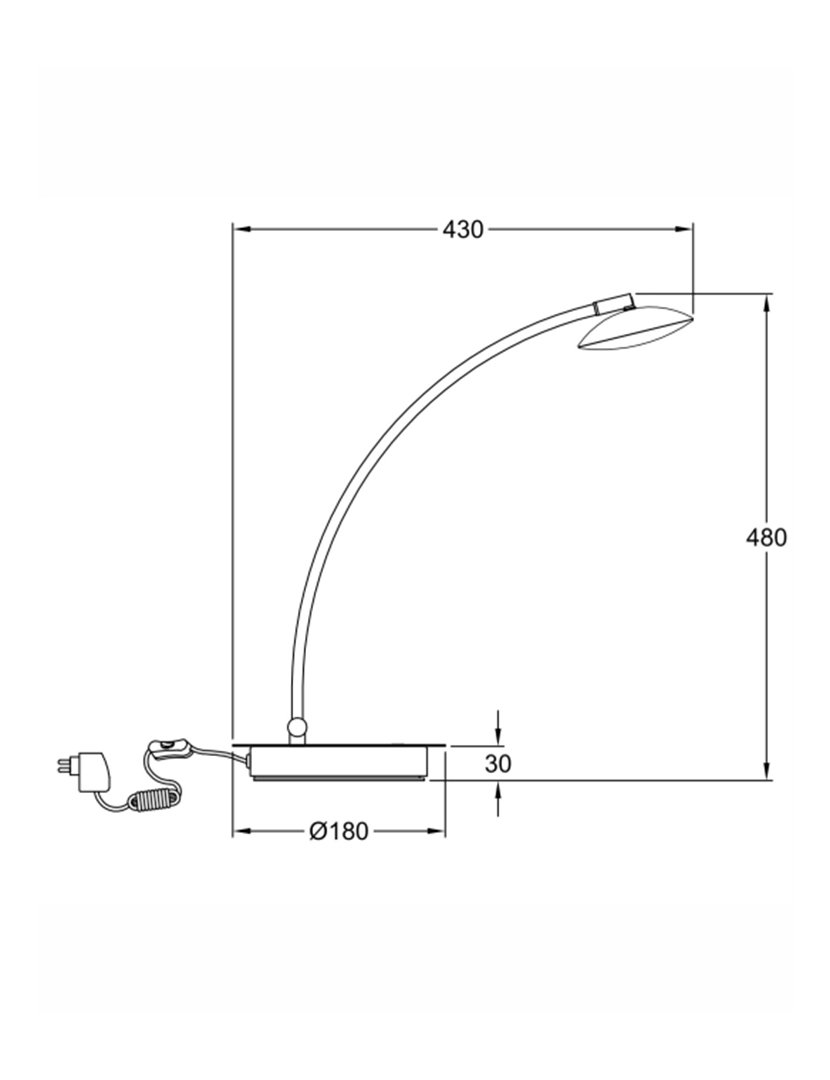 Candeeiro Mesa Hale 43 cm