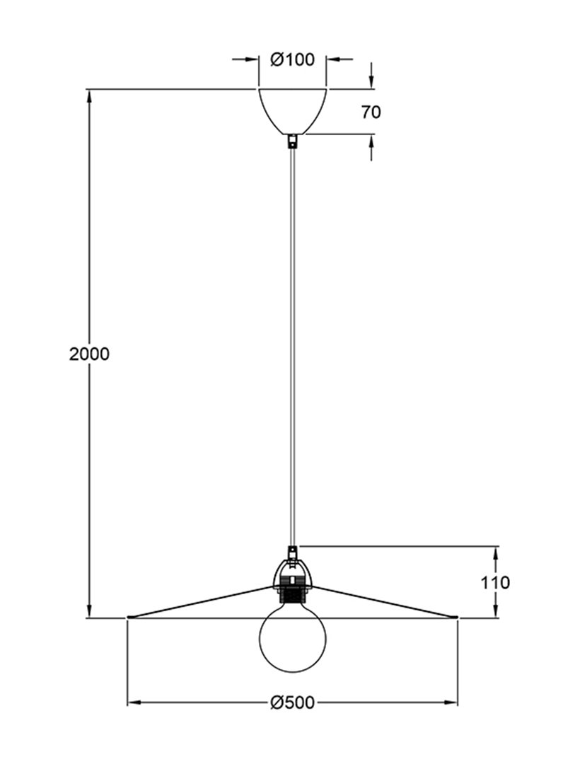 Candeeiro Teto Kasa 50 cm
