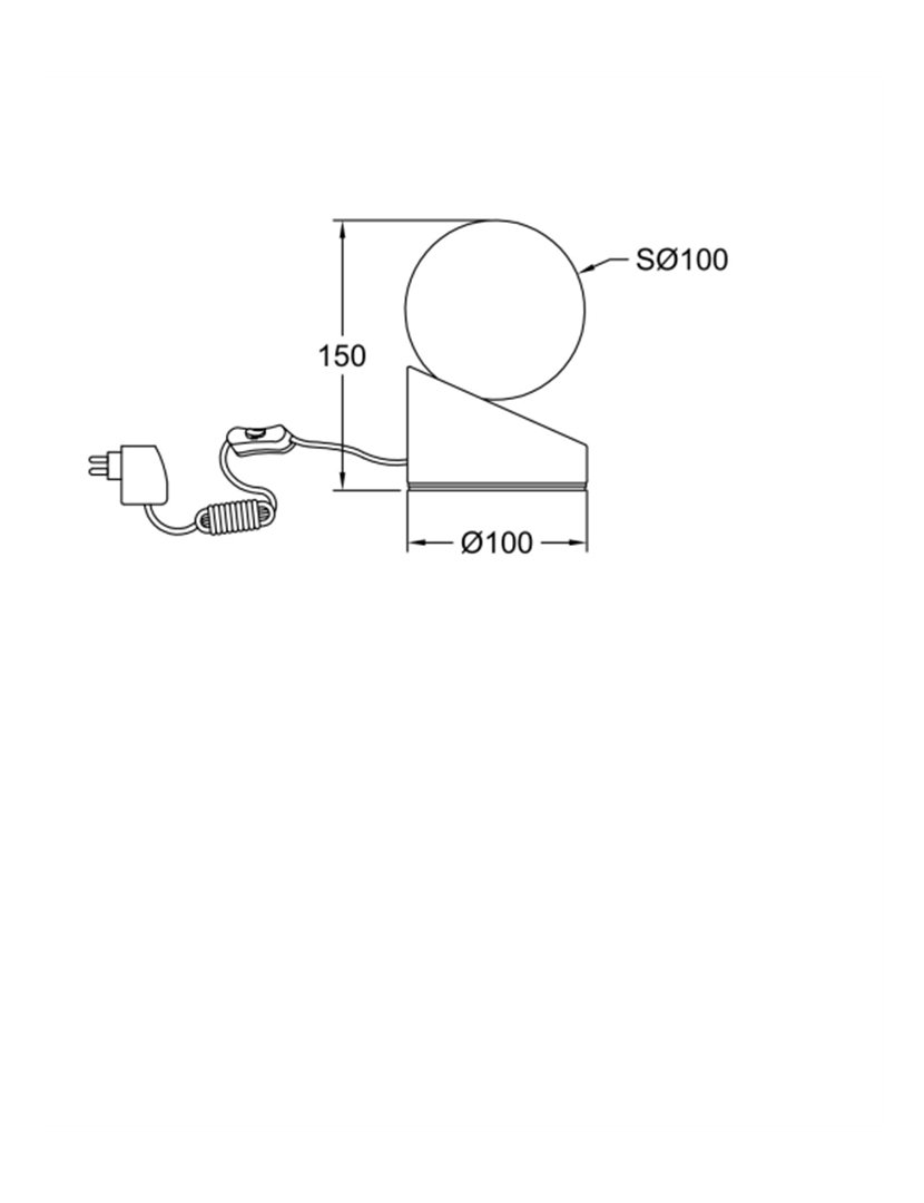 Candeeiro Mesa Gravity 10 cm