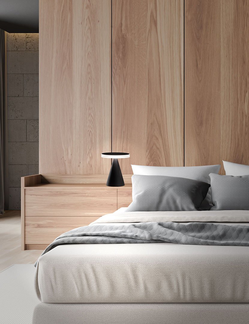 Candeeiro Mesa Neutra 24 cm