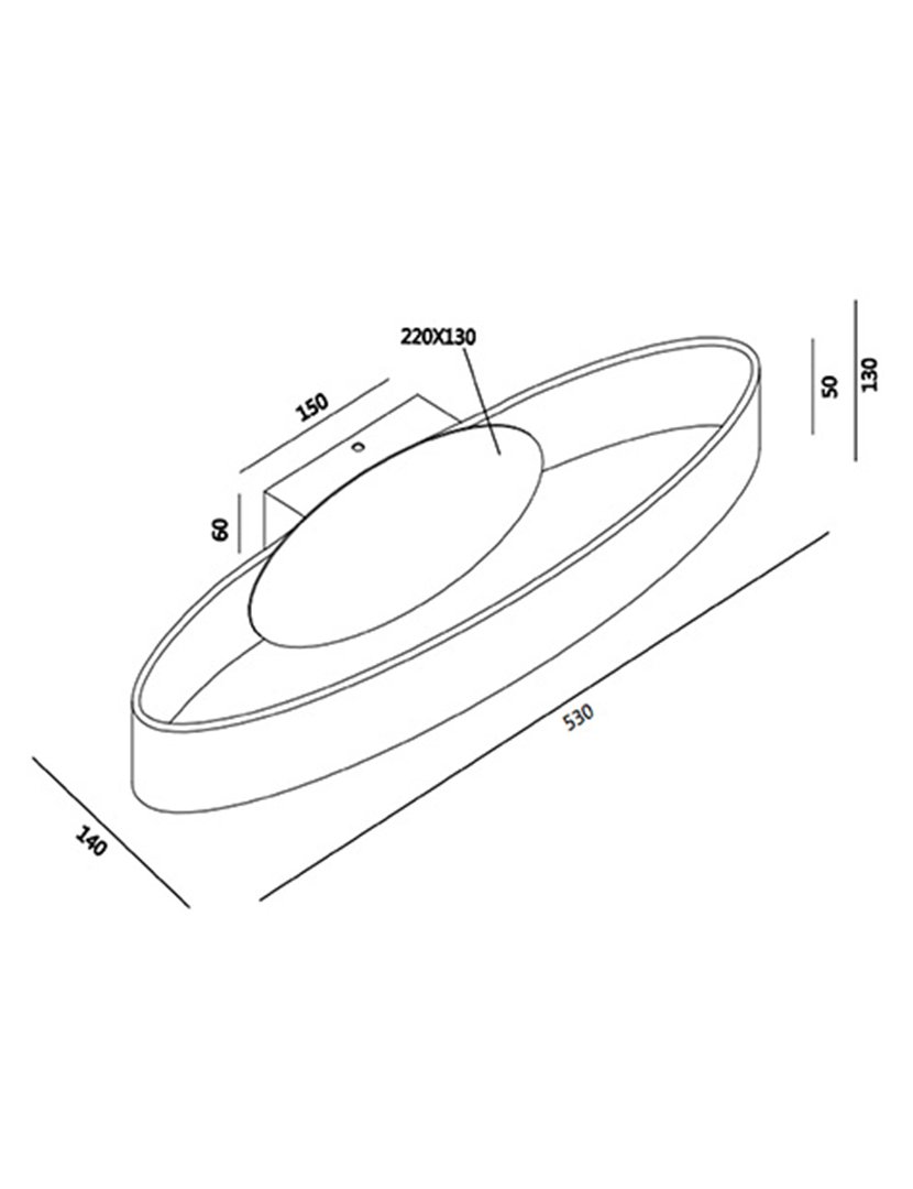 Candeeiro Parede Gaby 53 cm