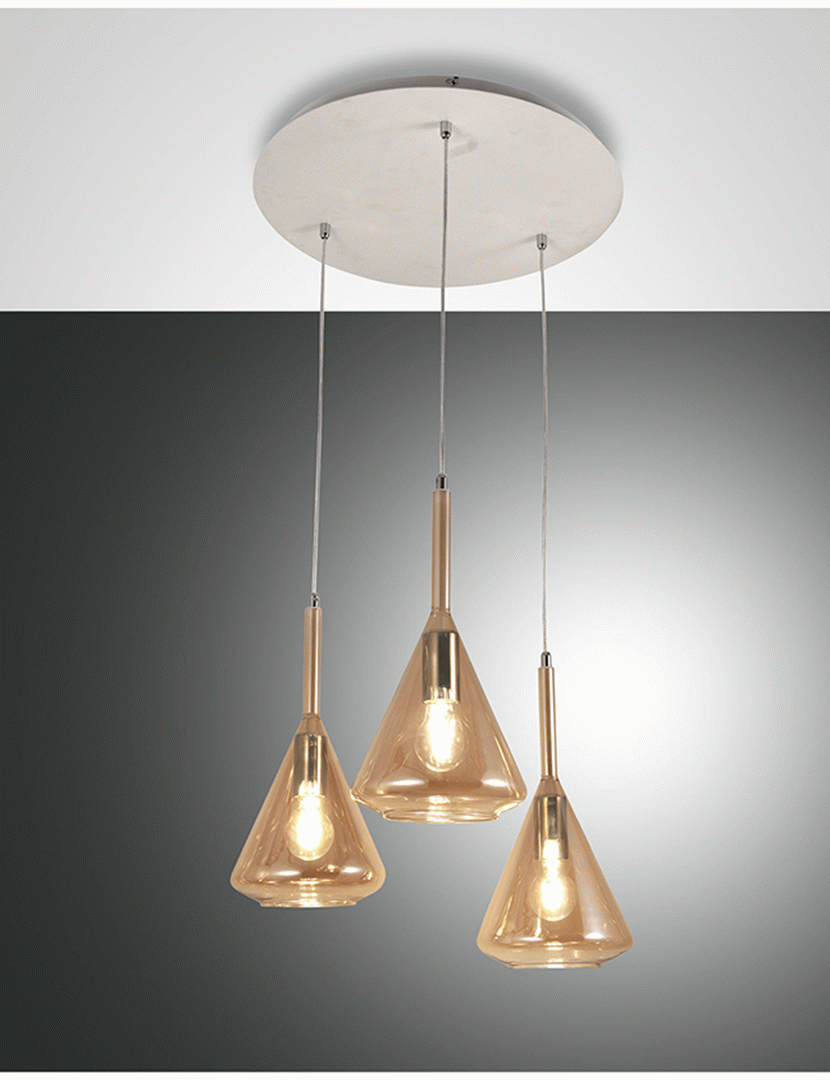 Candeeiro Teto Tris 52 cm