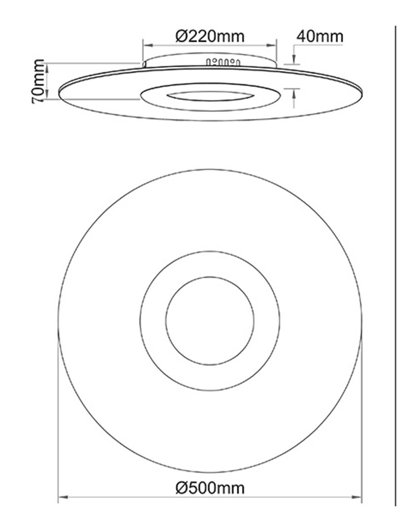 Plafon Angelica 50 cm