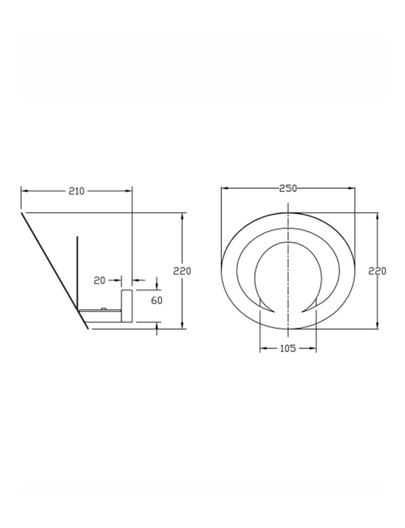 Candeeiro Parede Hector 22 cm