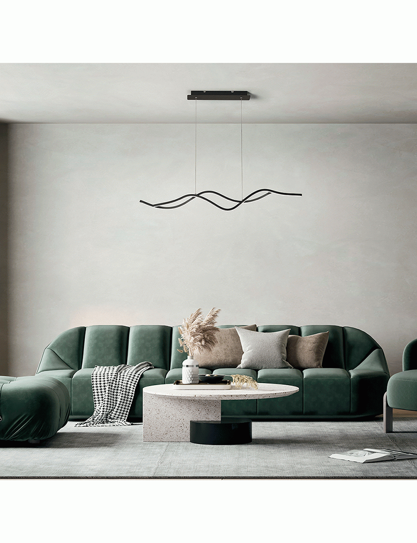 Candeeiro Teto Sinuo 112 cm