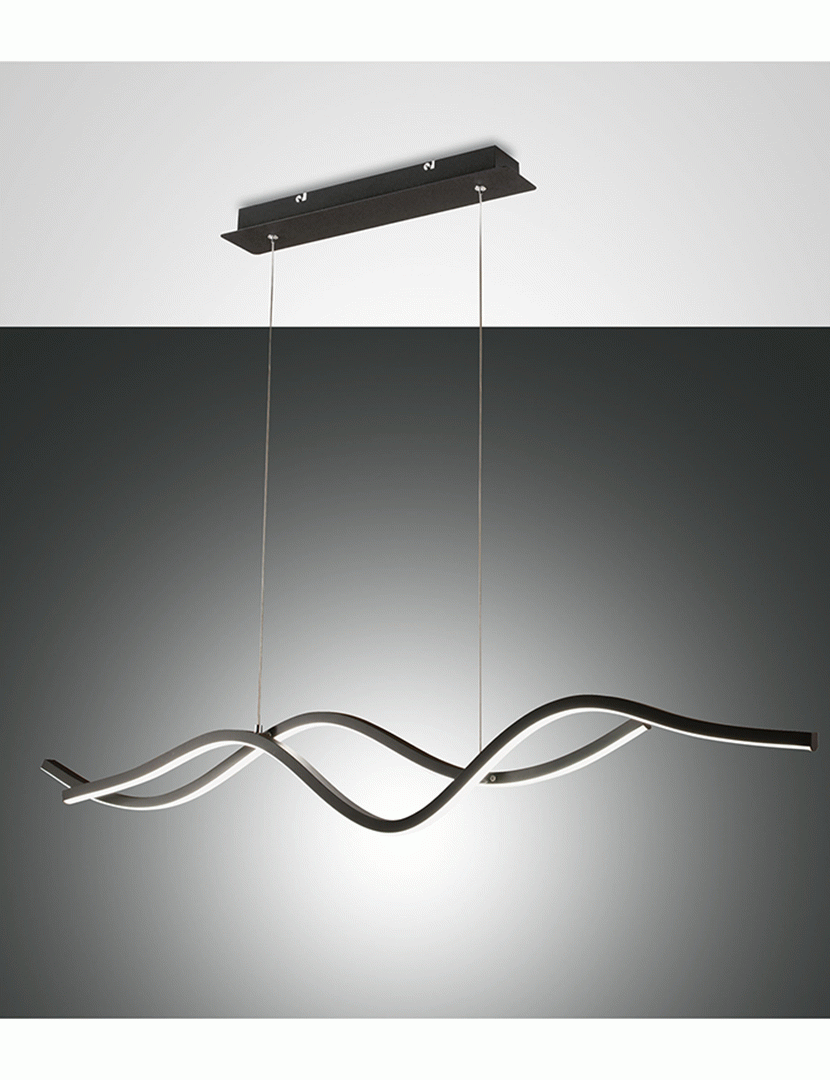 Candeeiro Teto Sinuo 112 cm