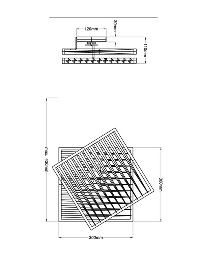 Candeeiro Parede Loft Max 43 cm
