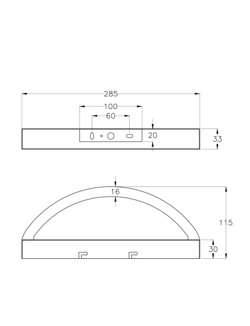 Candeeiro Parede Cordoba 28.5 cm