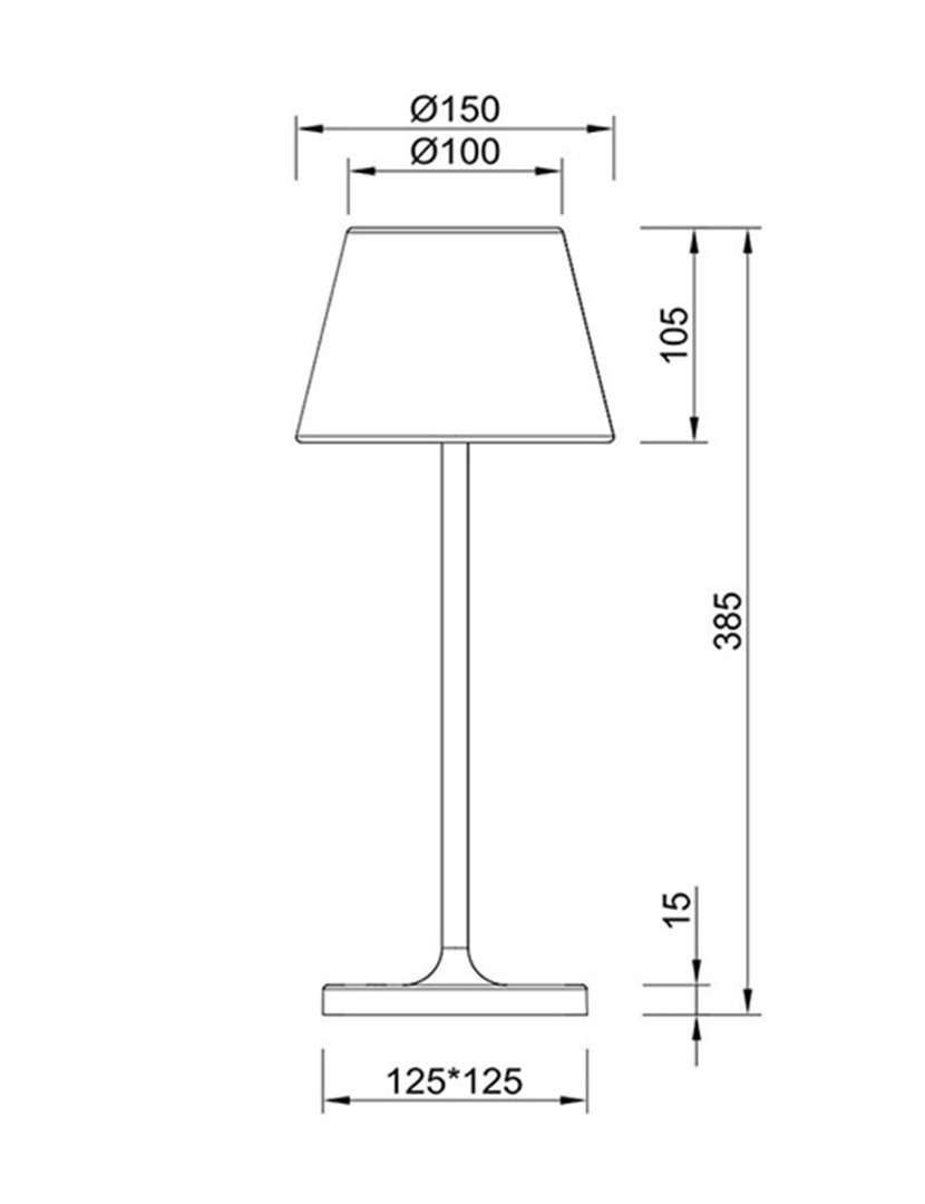 Candeeiro Mesa Adam 12.5 cm