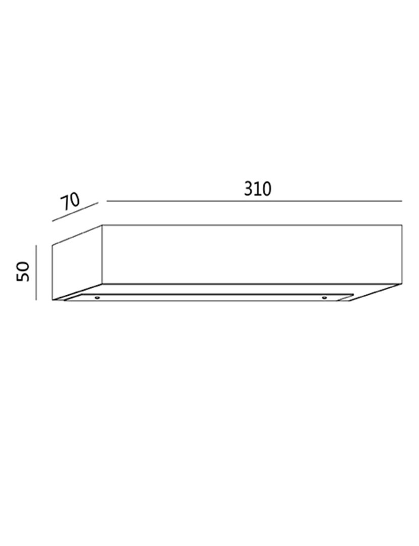 Candeeiro Parede Mistral 31 cm
